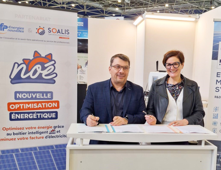 Signataires du partenariats entre Le Carnot IFPEN Ressources Énergétiques et SOALIS